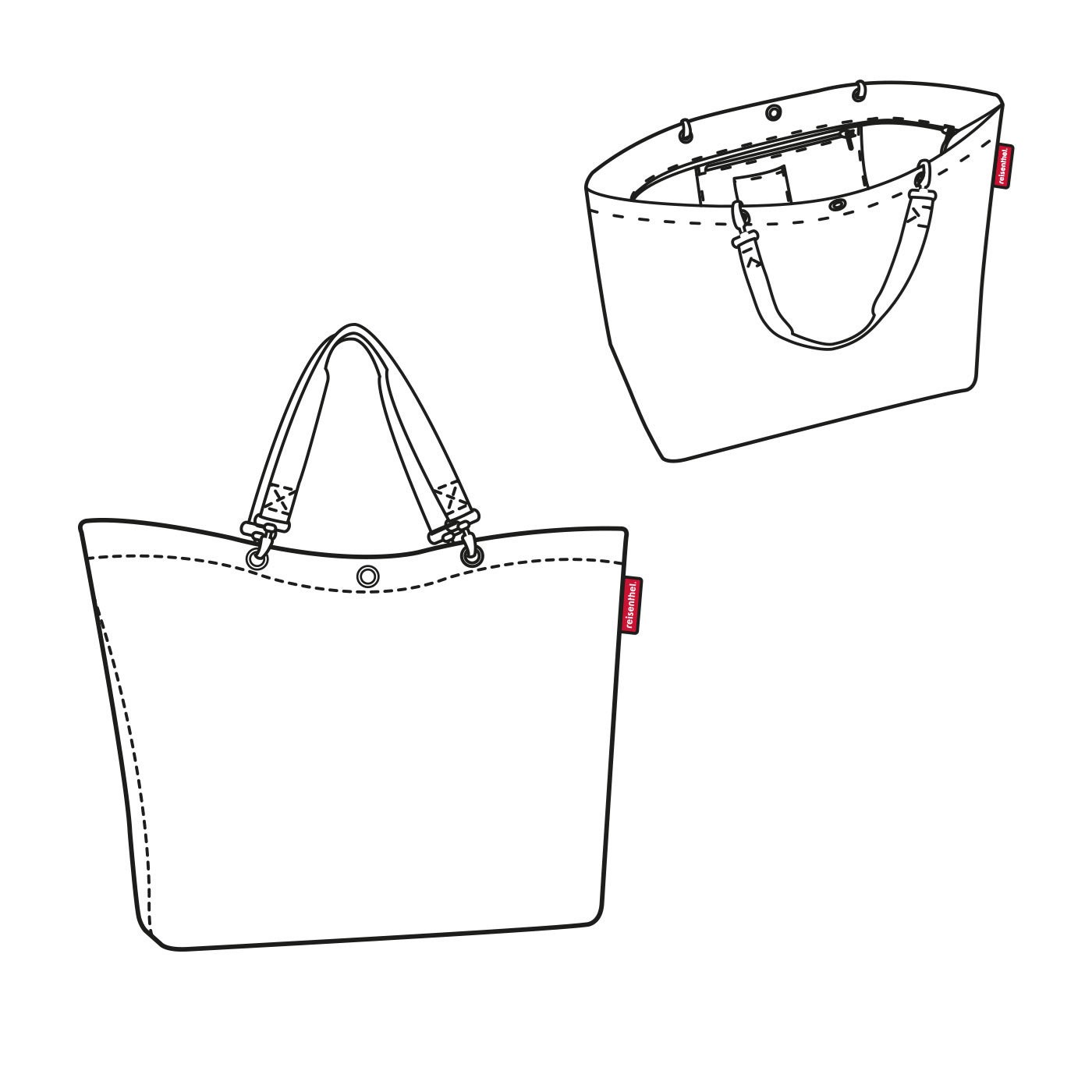 Nákupní taška Shopper XL paisley ruby_4