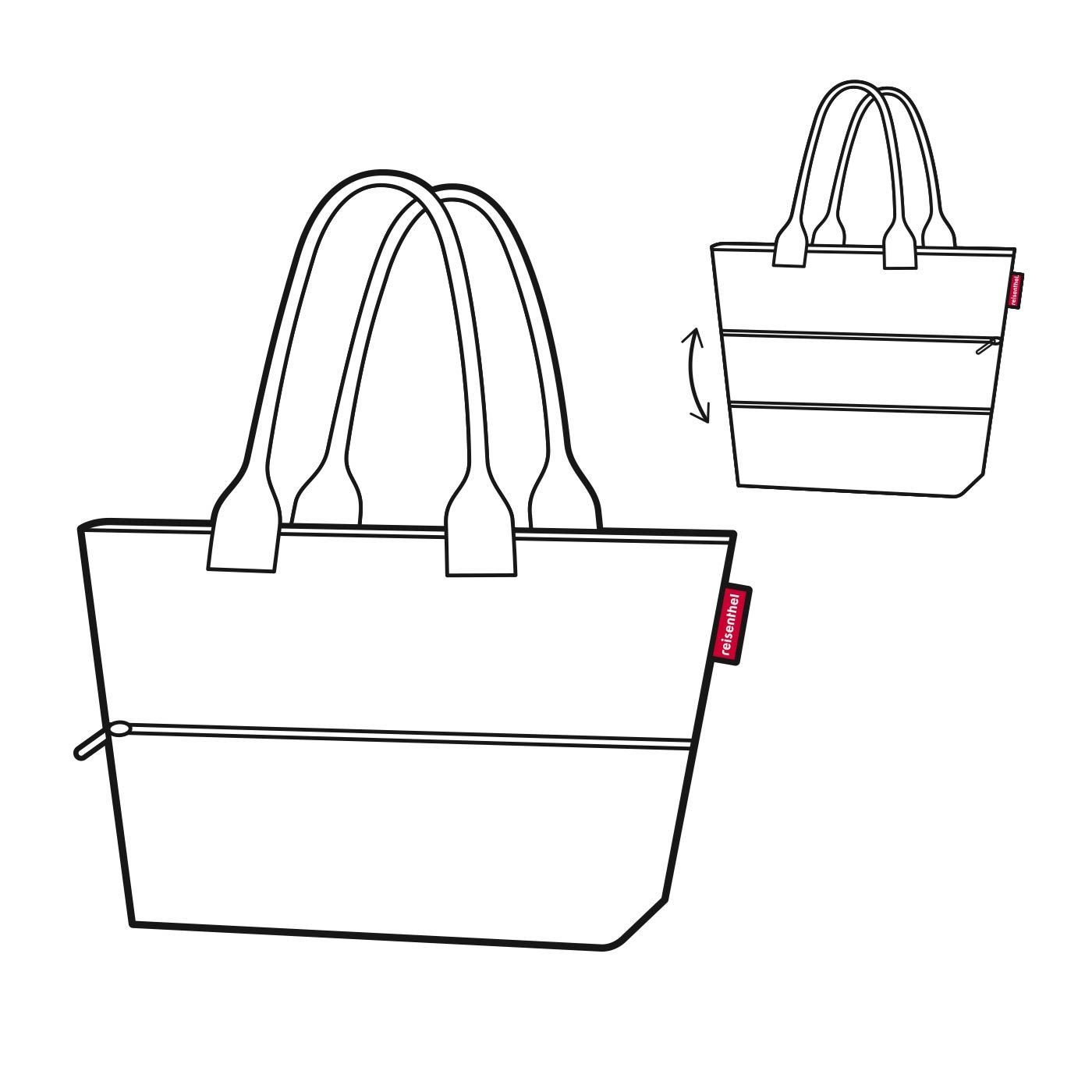 Chytrá taška přes rameno Shopper e1 twist silver_5