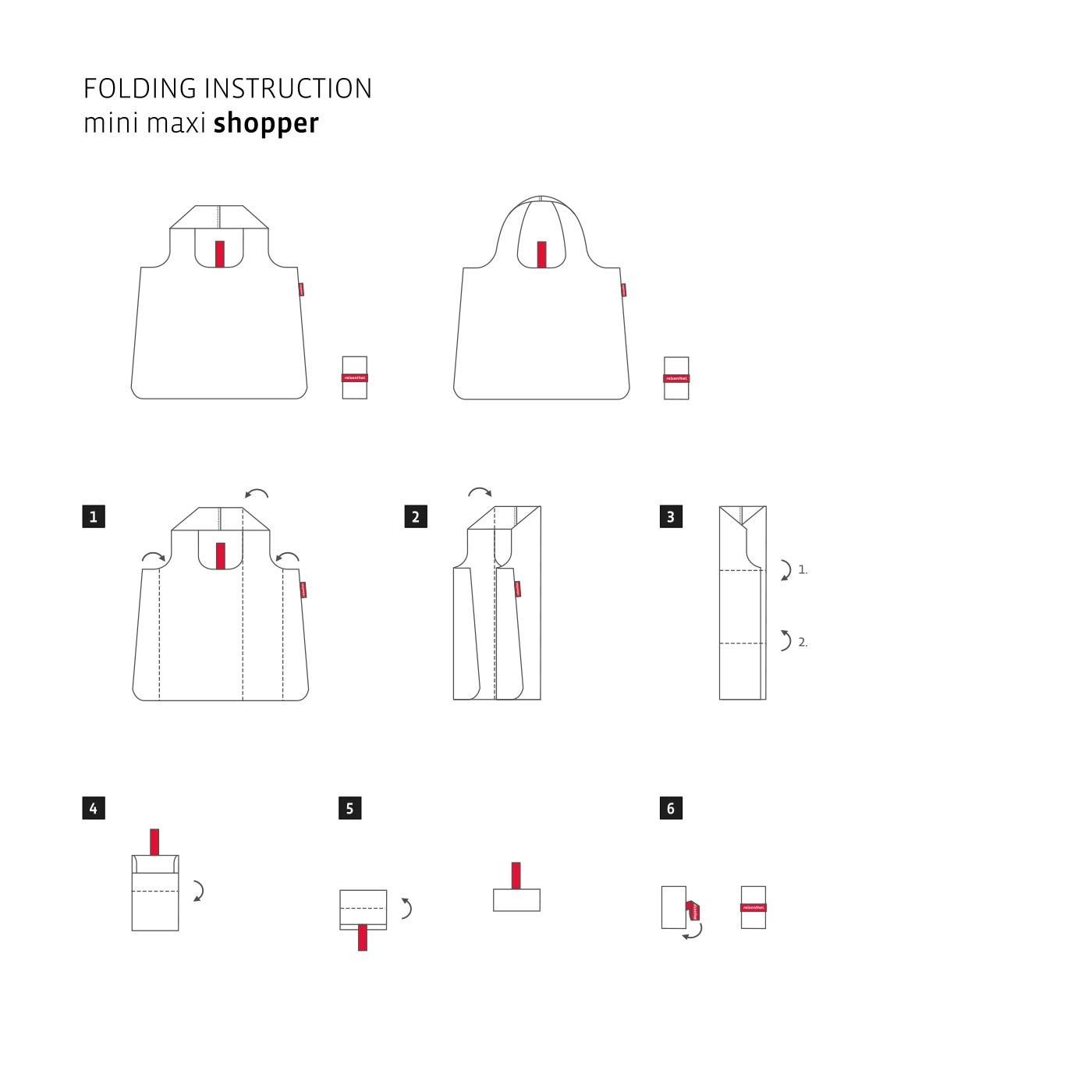 Skládací taška Mini Maxi Shopper signature red_2