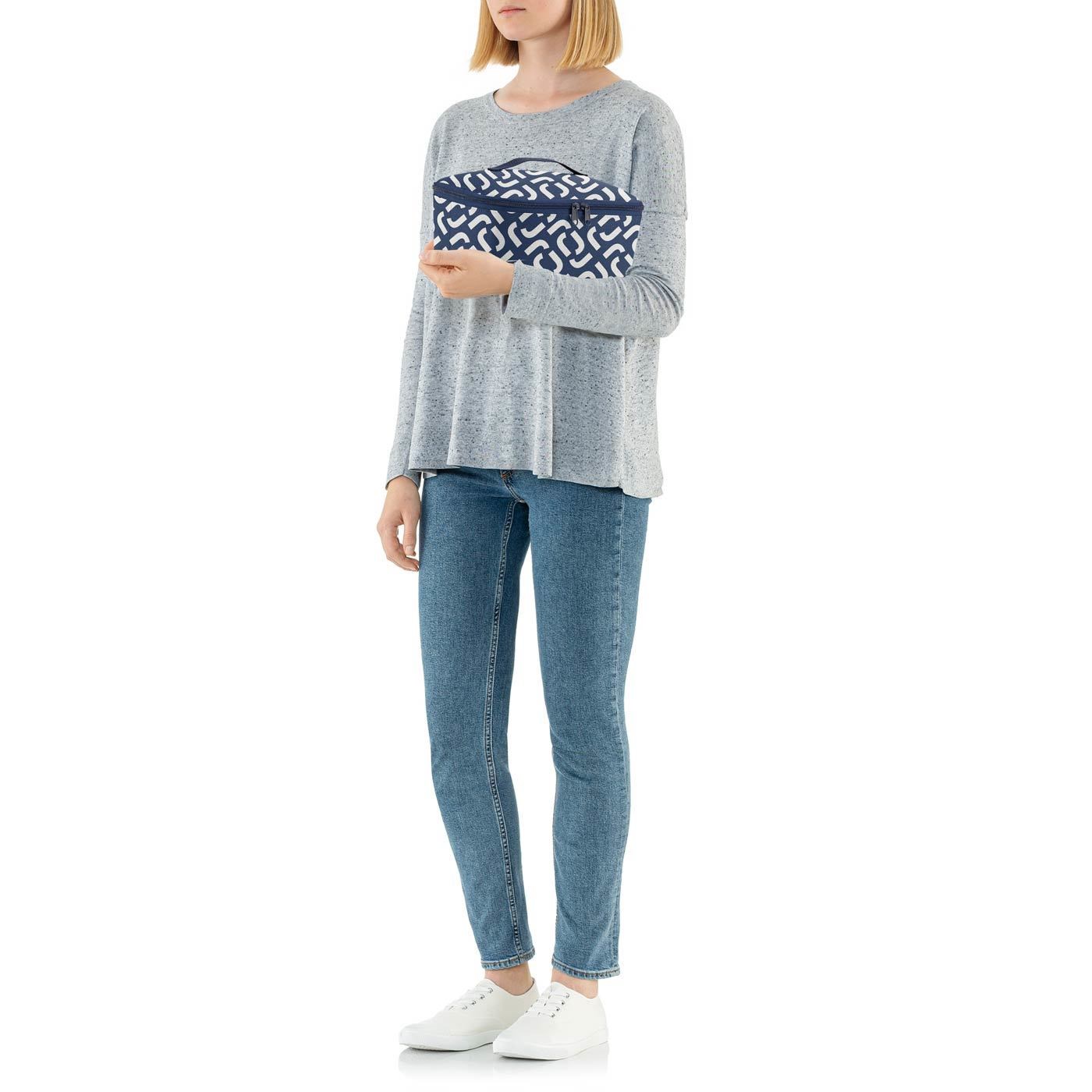 Termotaška Coolerbag M pocket signature navy_3