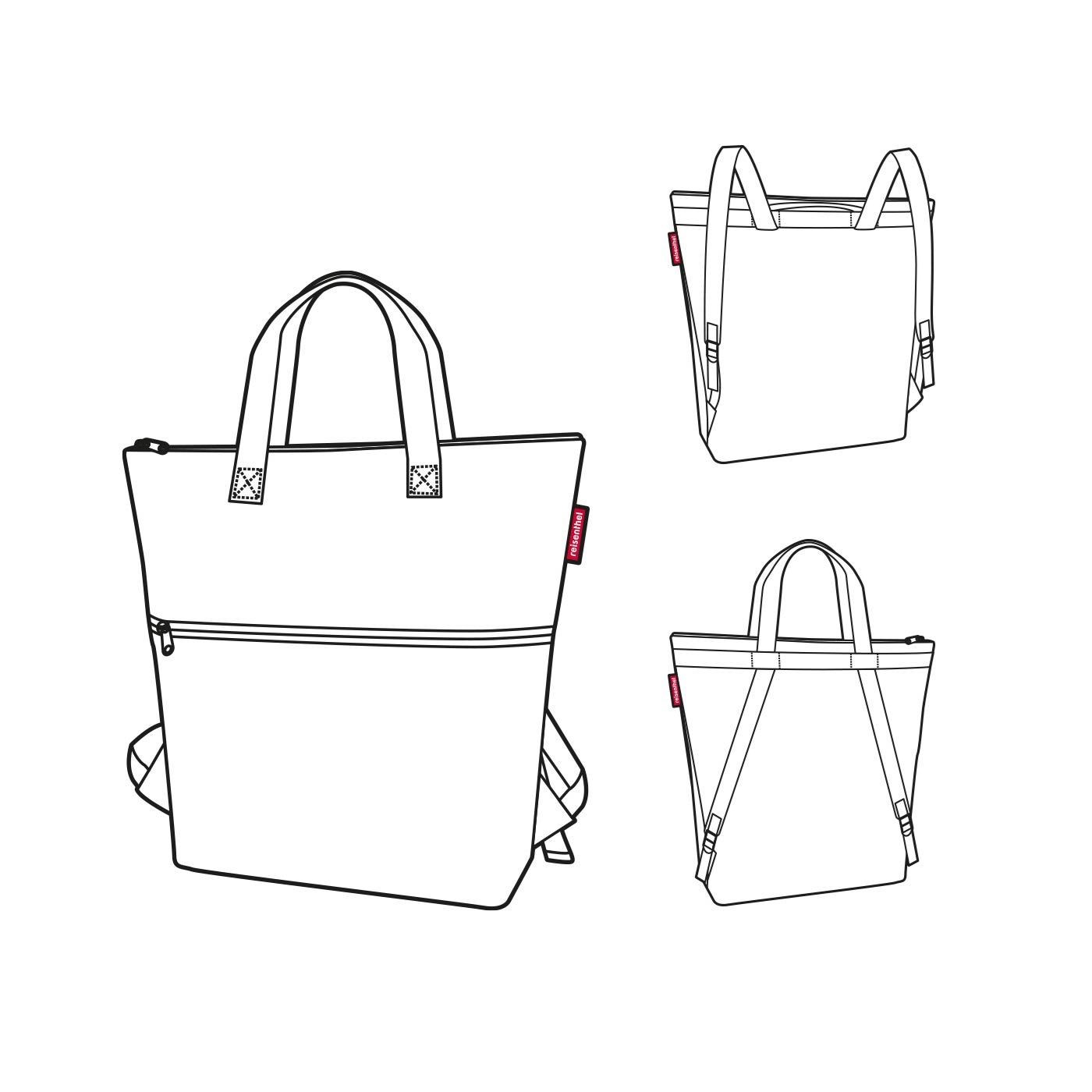 Chladící taška/batoh Cooler-backpack mixed dots red_3