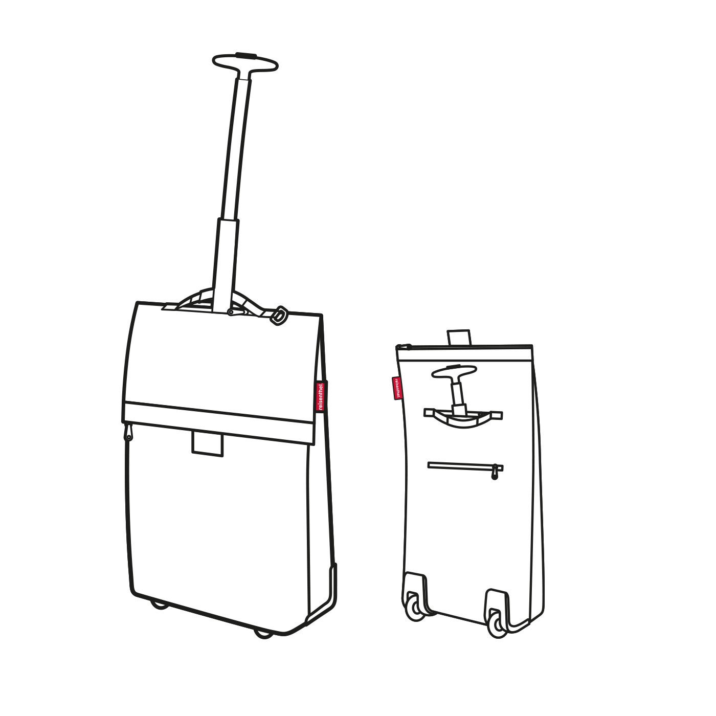 Taška na kolečkách Trolley M frame mixed dots red_1