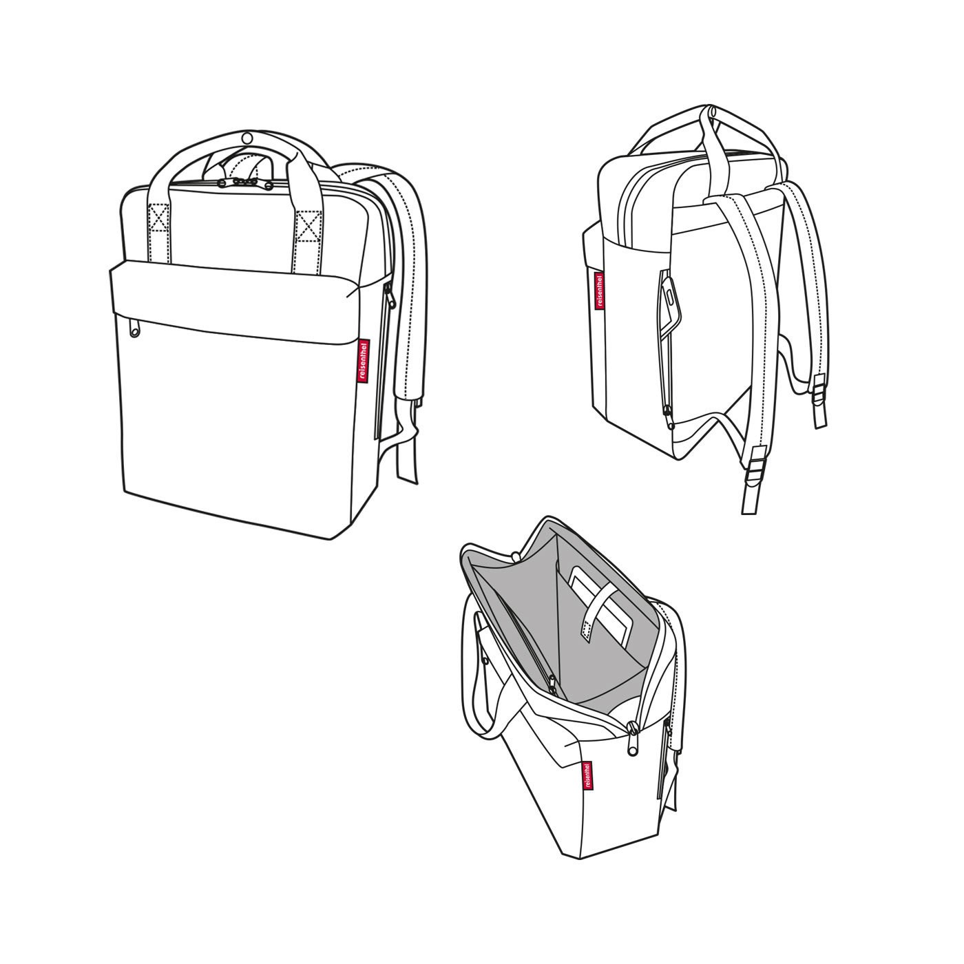 Batoh Allday Backpack M signature navy_4