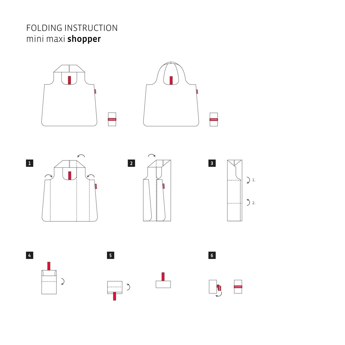 Skládací taška Mini Maxi Shopper mixed dots red_1