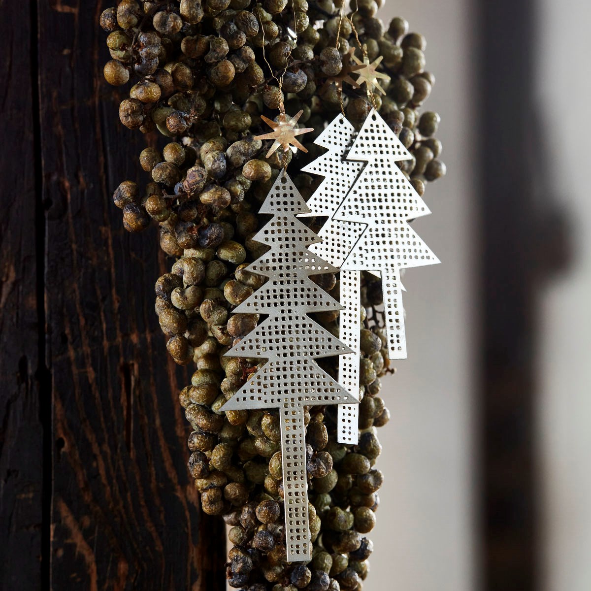 Vánoční dekorace TREE stříbrná SET/3ks_1