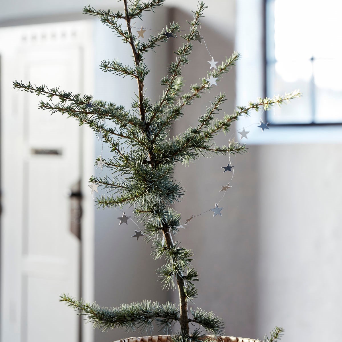 Girlanda kovová hvězdy D.150 cm stříbrná_1