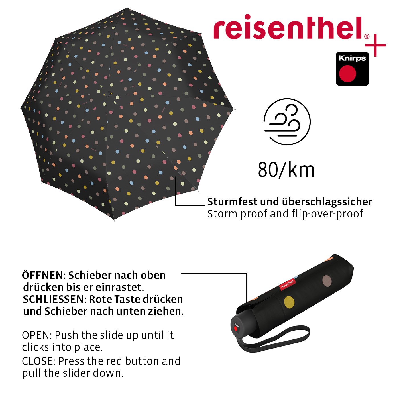 Deštník Umbrella Pocket Classic dots_1