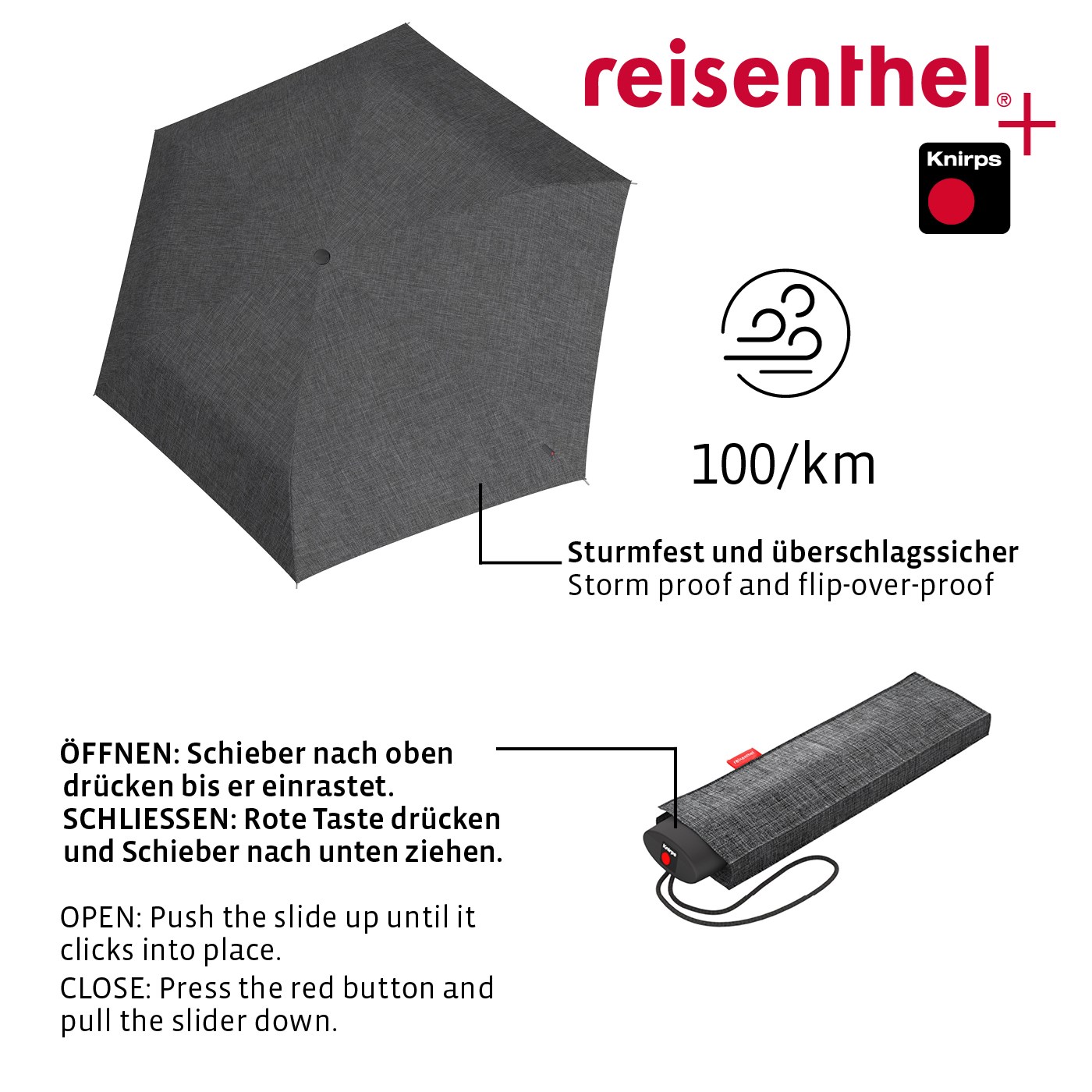 Deštník Umbrella Pocket Mini twist silver_1