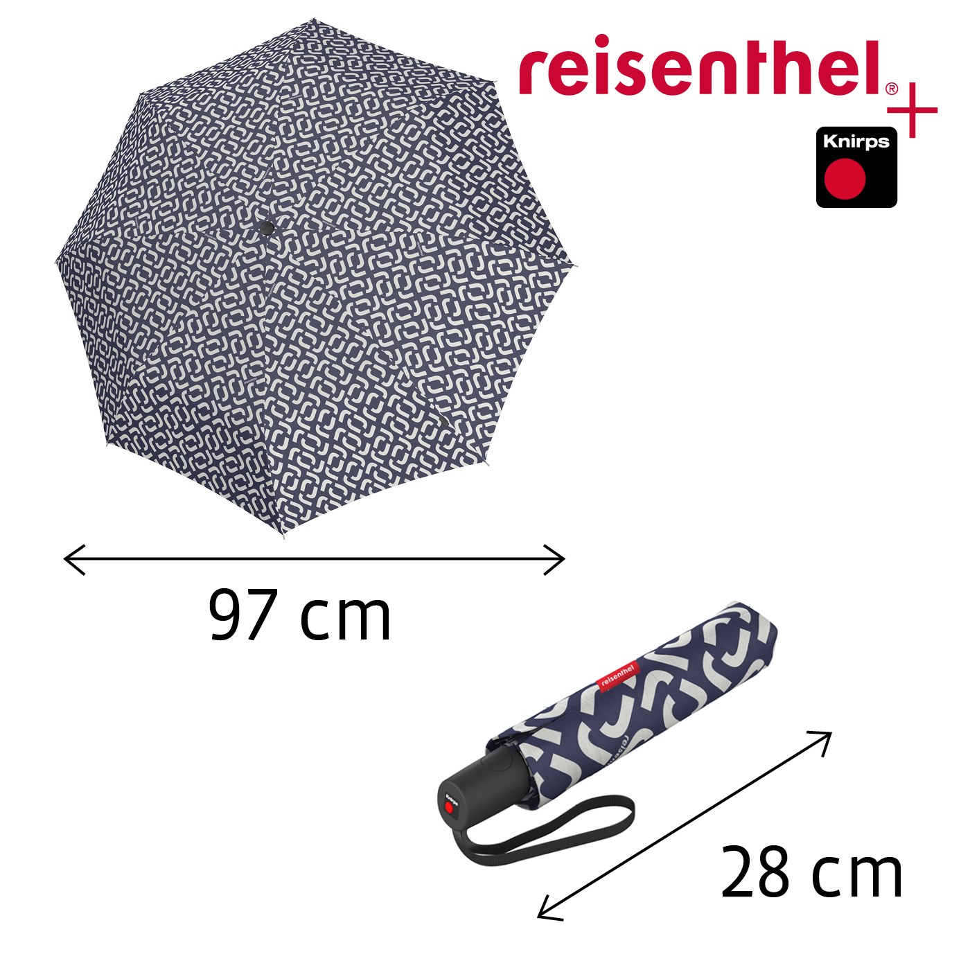 Deštník Umbrella Pocket Duomatic signature navy_0