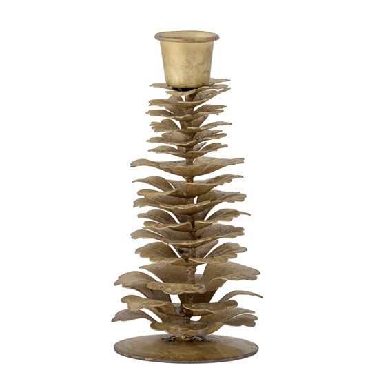 Kovový svícen Fano zlatý, V.13 cm_3