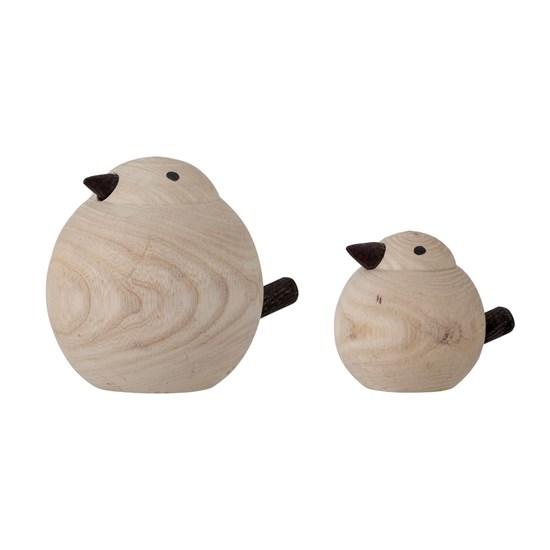 Dřevěný přírodní ptáček Niall SET/2ks_0