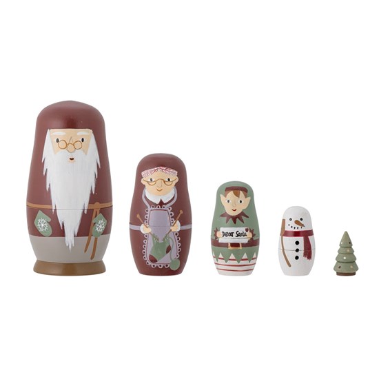 Skládačka Babushka, borové dřevo SET/5ks_0