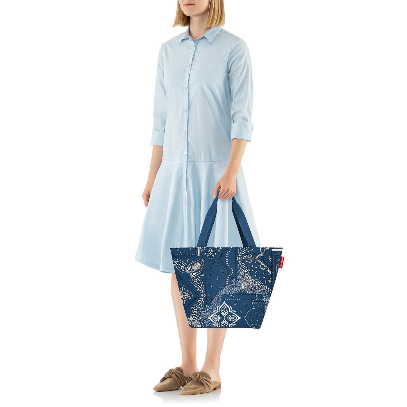Taška přes rameno Shopper M bandana blue_1