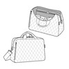 Taška přes rameno Duffelbag M rhombus light grey_4