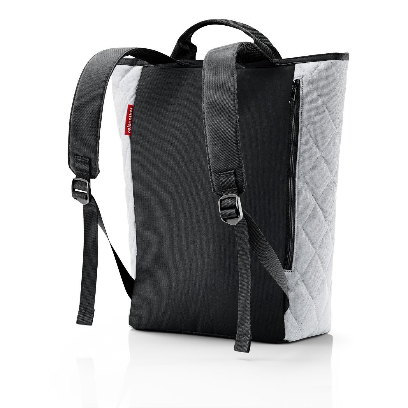 Nákupní batoh Shopper-Backpack rhombus light grey_1