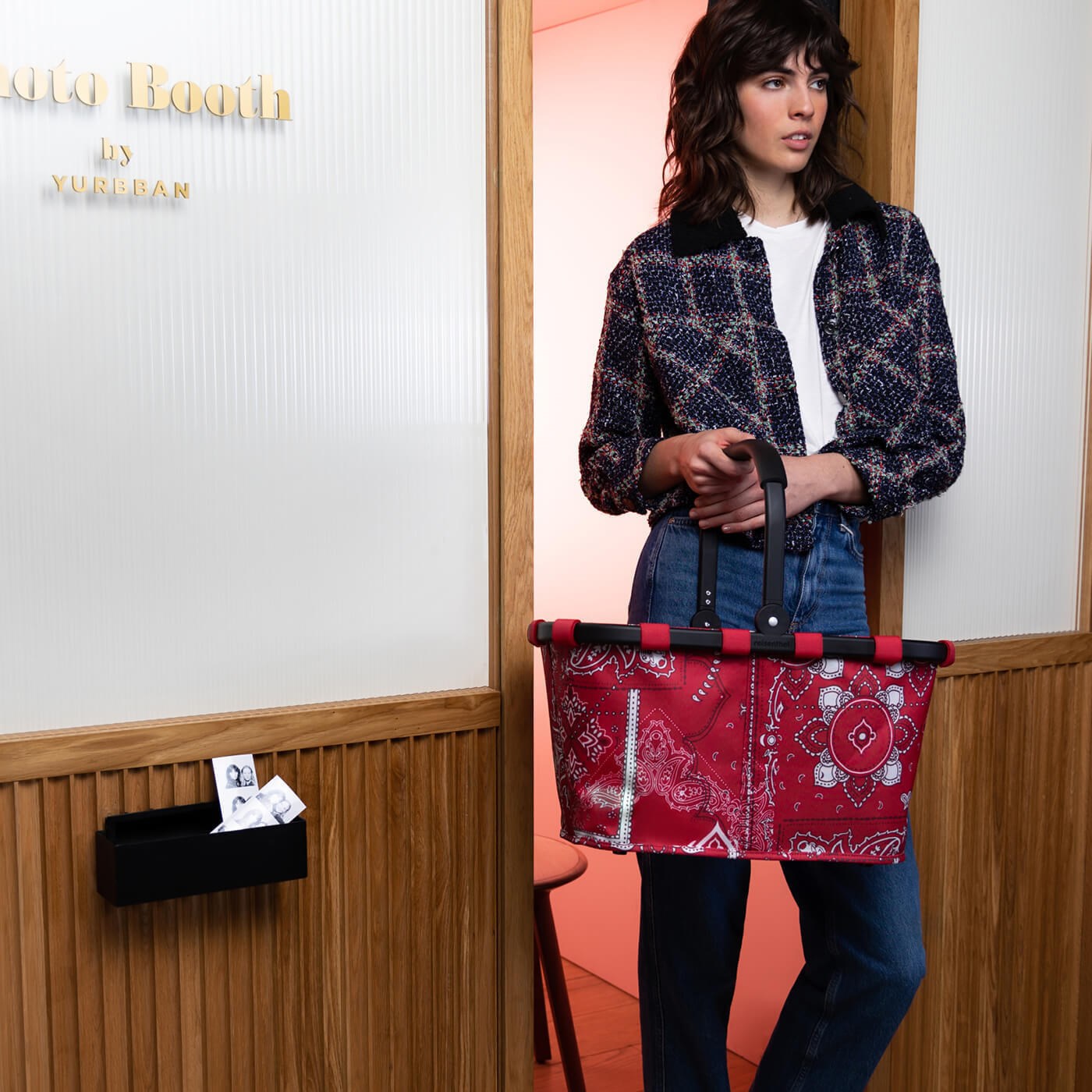Nákupní košík Carrybag Frame bandana red_0