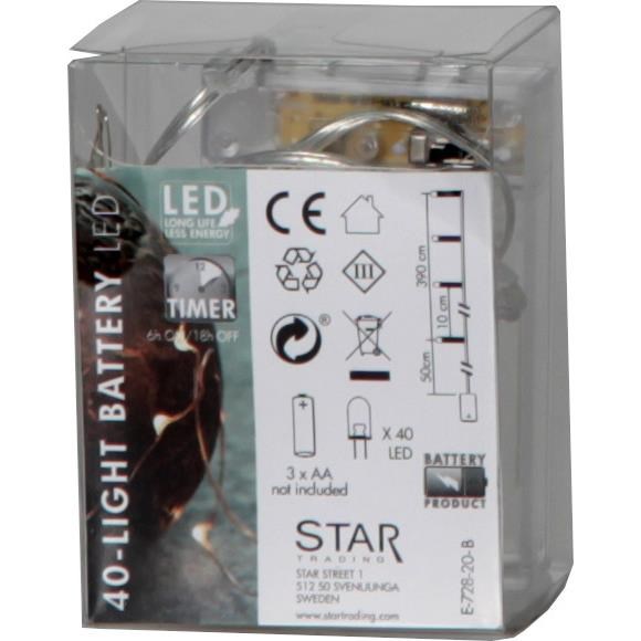 Světelný řetěz DEW DROP 40x LED 4 m stříbrný_0