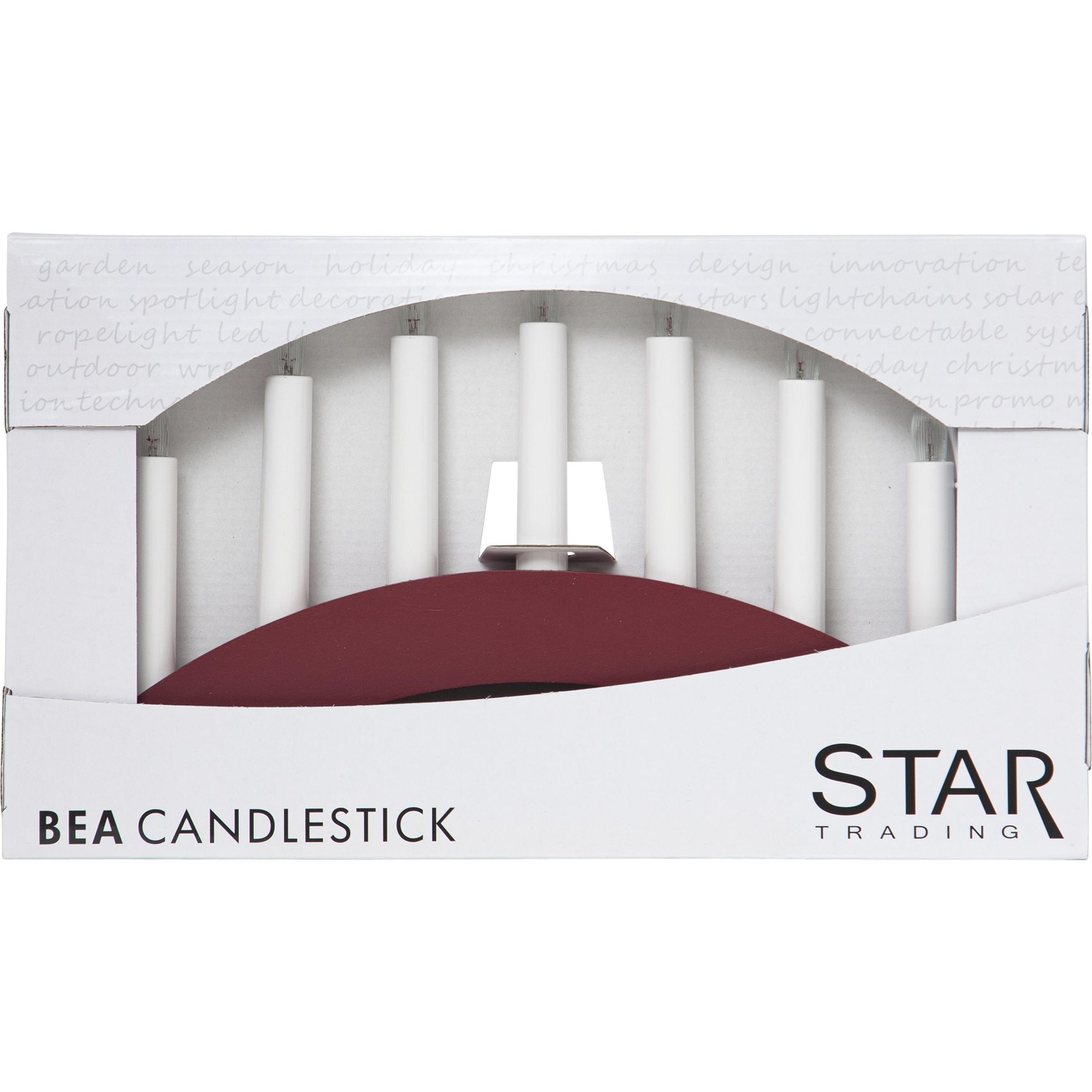 Okenní svícen BEA 7 žárovek červený_1