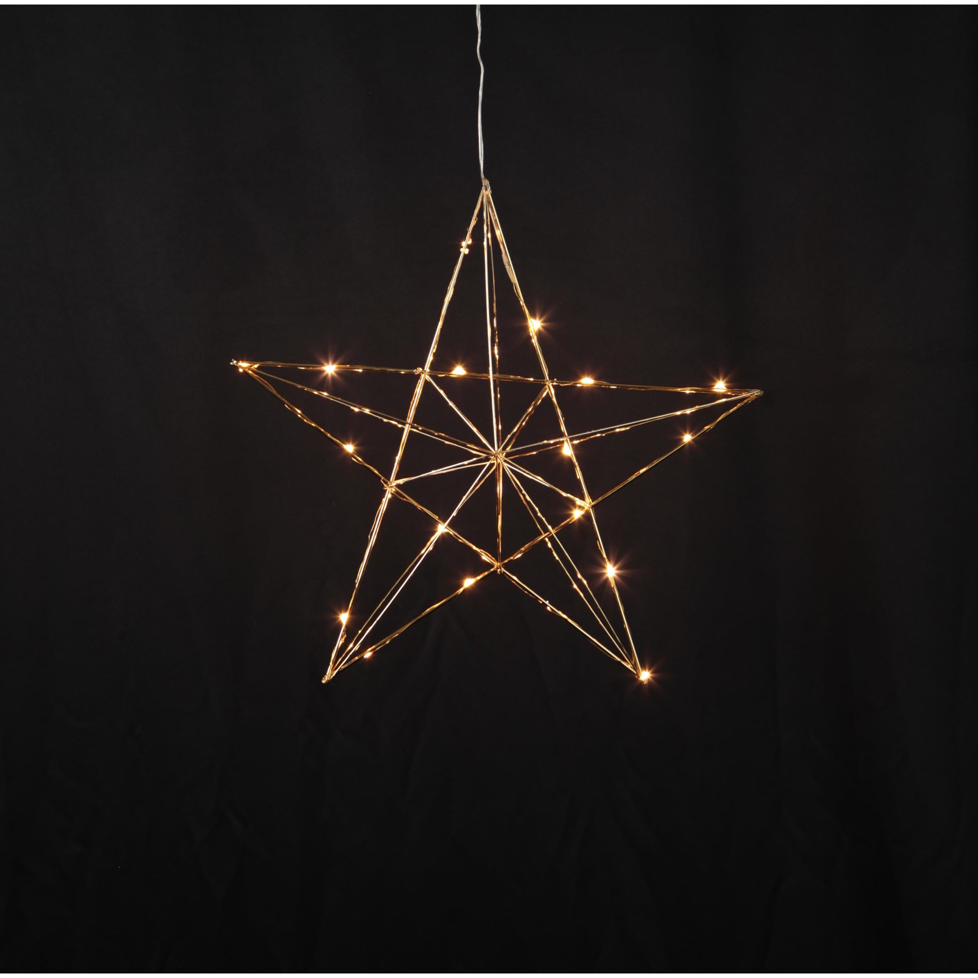 LED hvězda LINE 20x LED V.36 cm zlatá_0