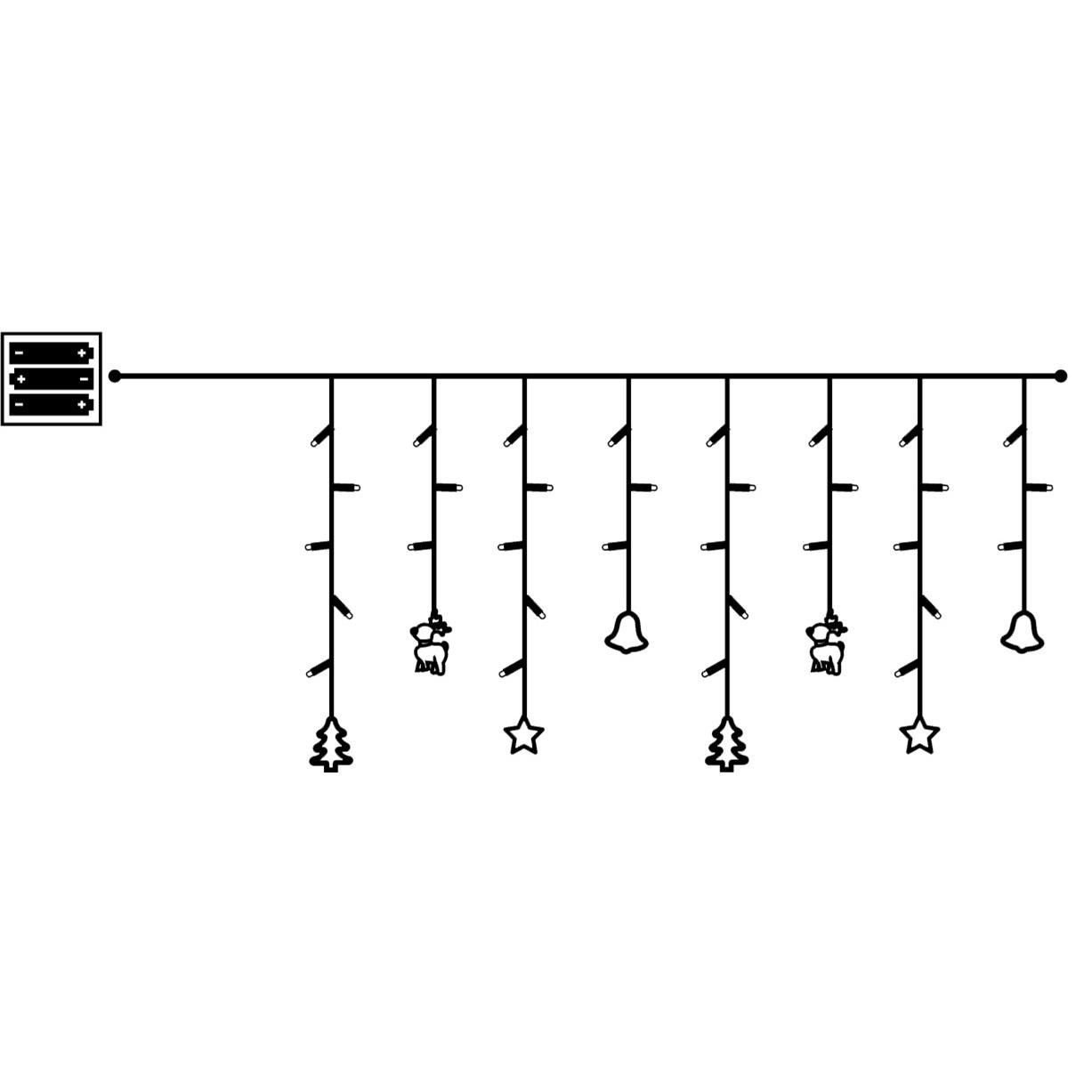 Závěsný světelný řetěz DECY 40x LED 1 m_0