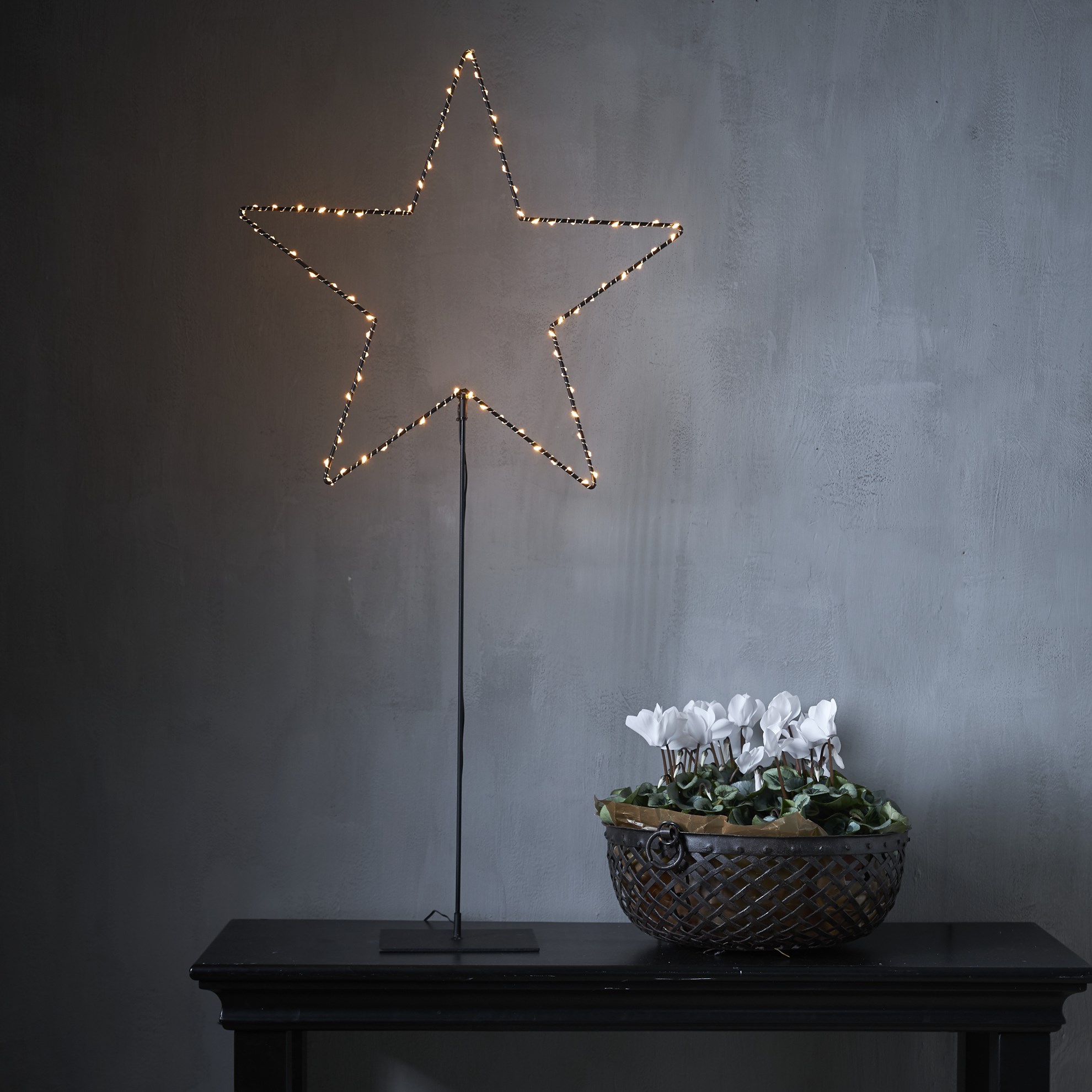 Drátěný svícen MIRA 80x LED V.100 cm černá_0