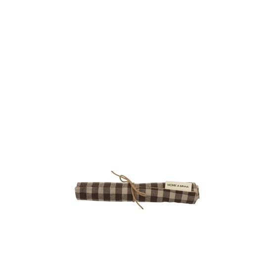 Monk & Anna roll pencil case // check brown_2