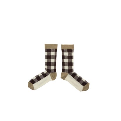 Monk & Anna socks // check // brown // 39-41_0