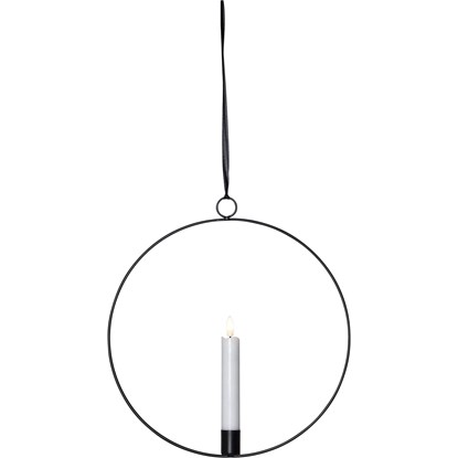 LED závěsné osvětlení FLAMME RING 1xLED P.28 cm černé_0