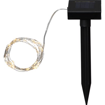 Solární LED venkovní osvětlení DEW DROP 50xLED D.5m stříbrné_0