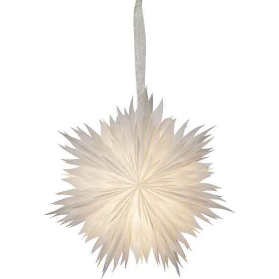 Papírová hvězda na zavěšení, P.45 cm, bílá, bez světelného zdroje (083-00)_0