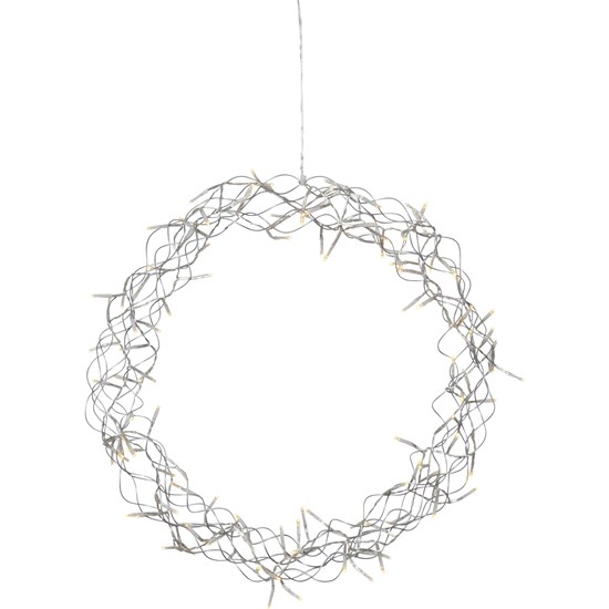 Závěsný svítící věnec CURLY 120x LED P.50 cm stříbrný_1