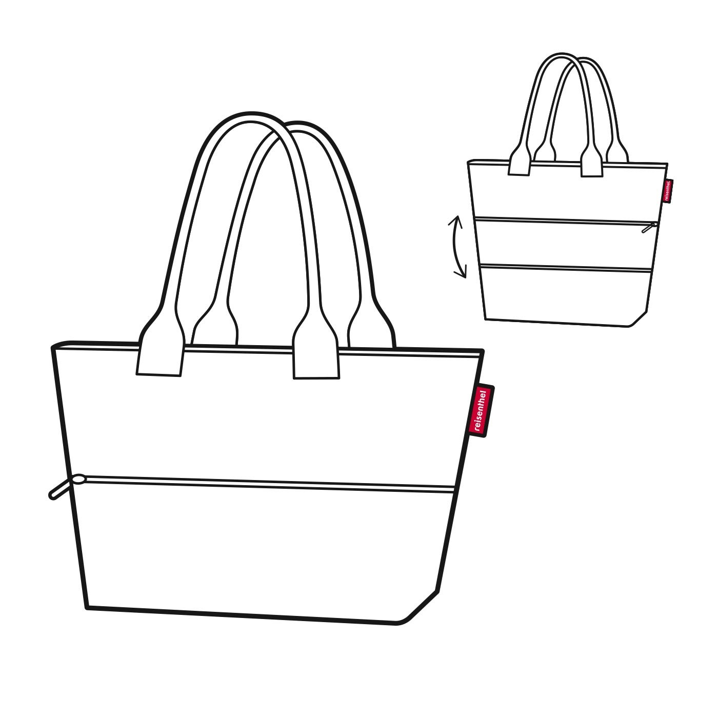 Chytrá taška přes rameno Shopper e1 garden taupe_4