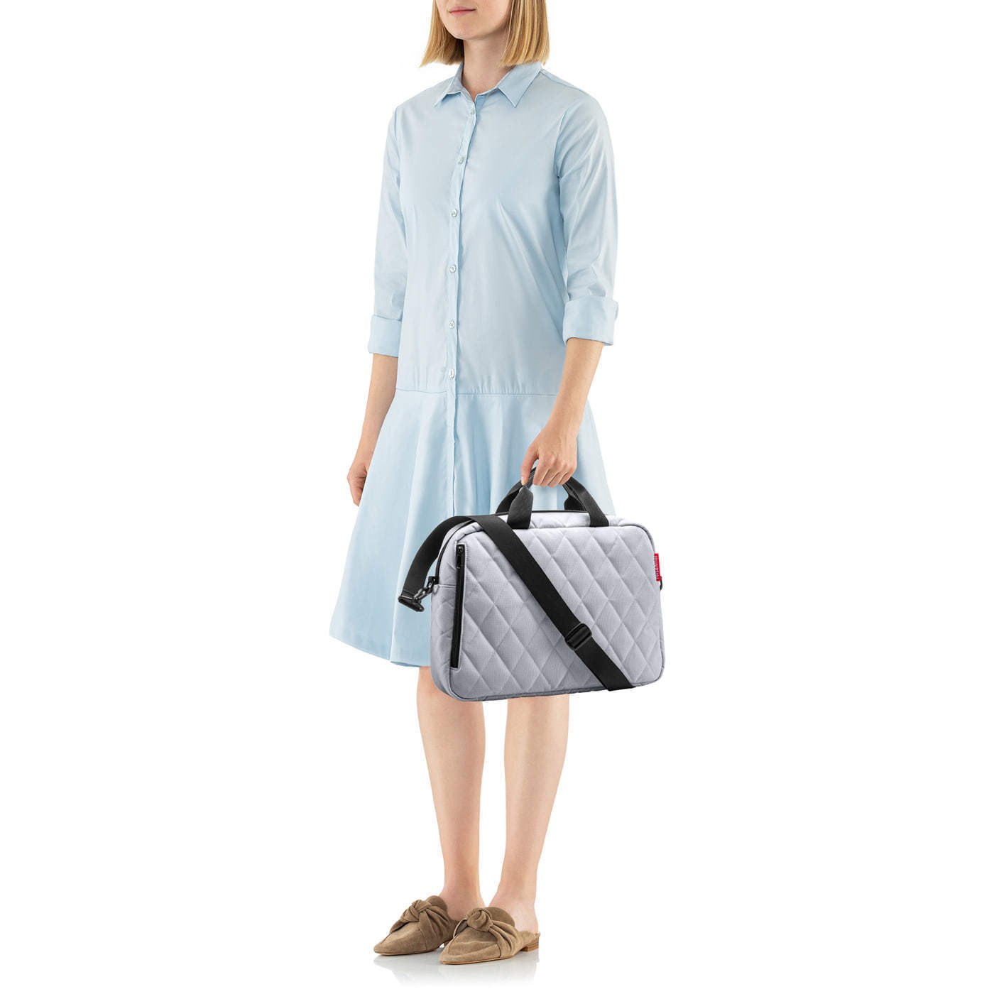 Taška Notebook Bag rhombus light grey_3