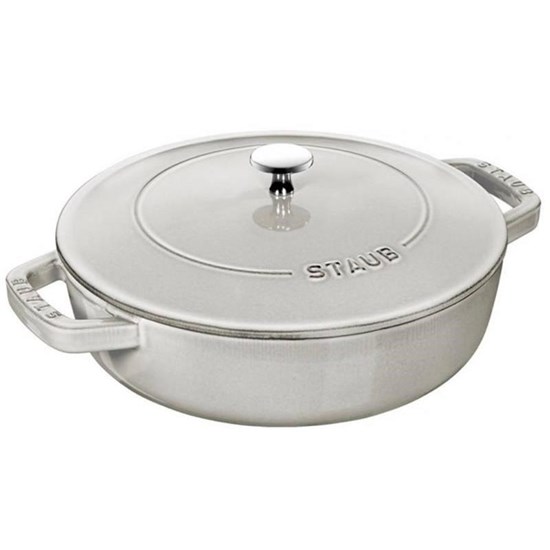 Kastrol se samopodlévací poklicí 28 cm bílý lanýž_2