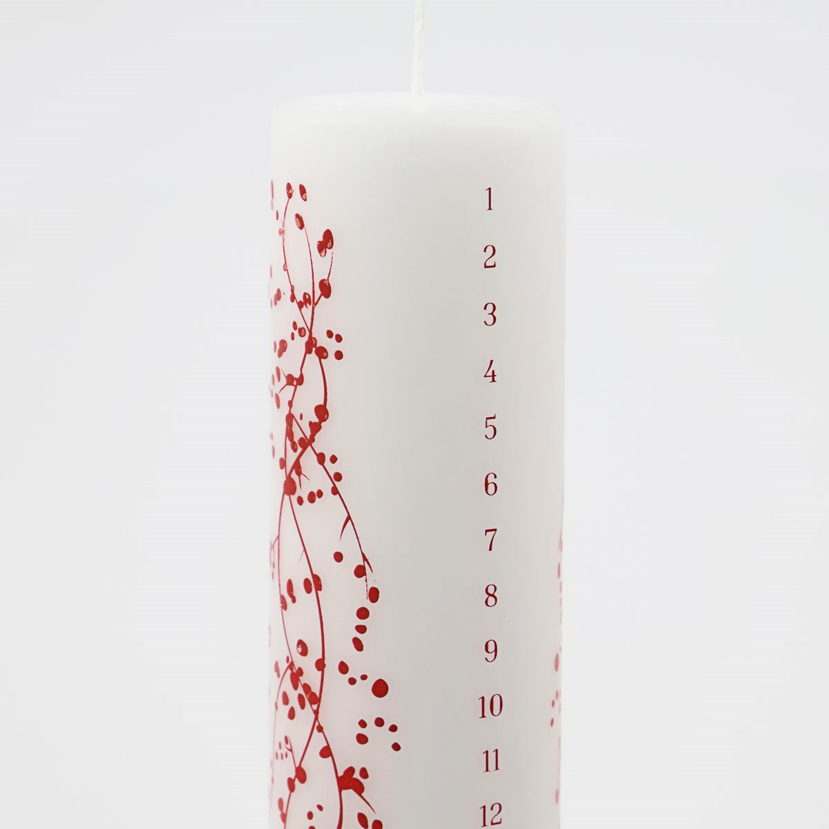 Adventní svíčka/kalendář V.25 cm červená_0