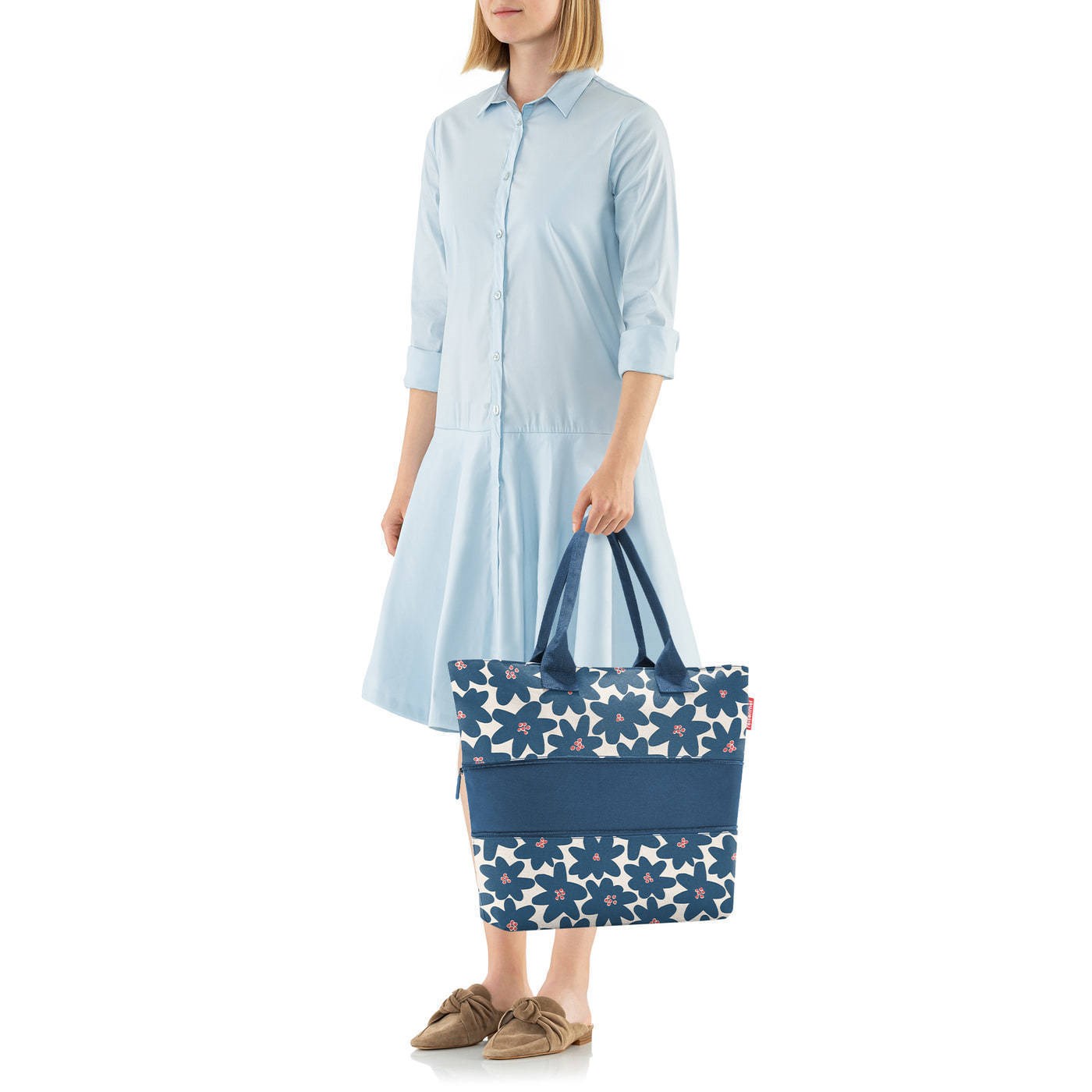 Chytrá taška přes rameno Shopper e1 daisy blue_3