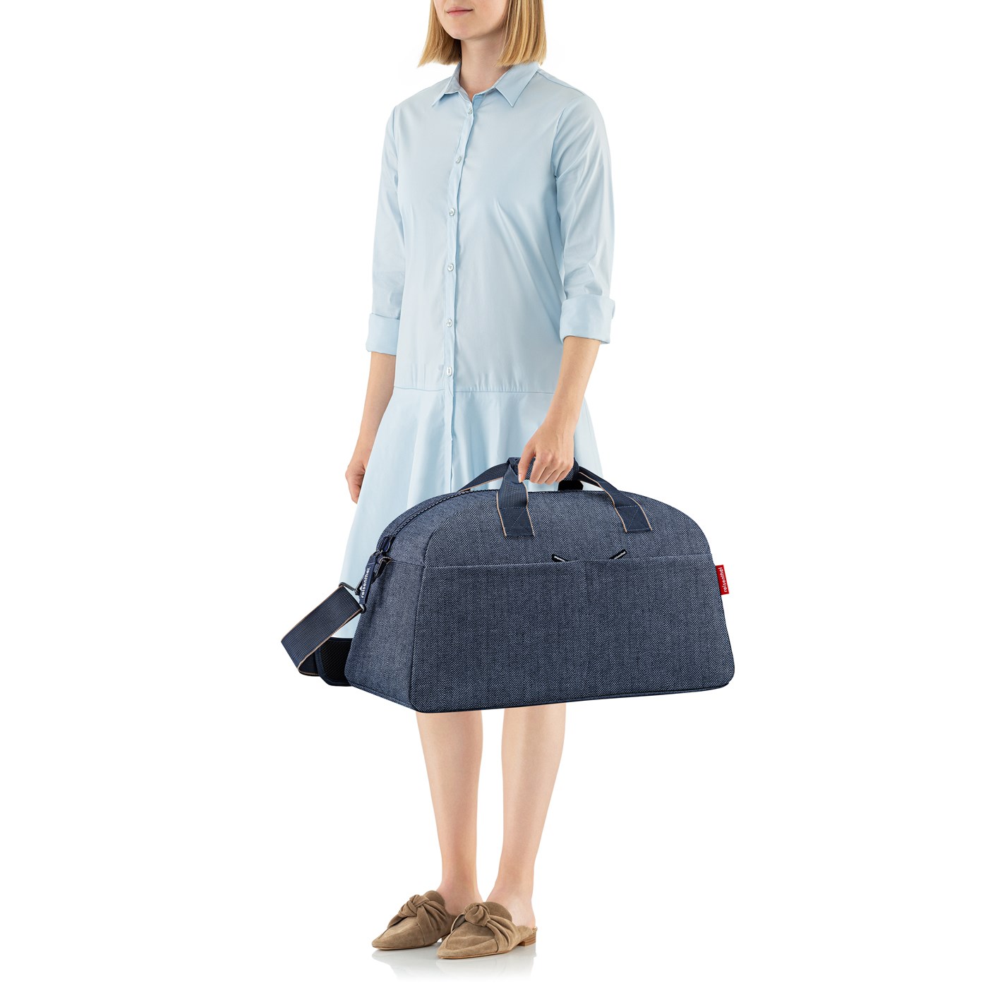 Cestovní taška Overnighter herringbone dark blue_0