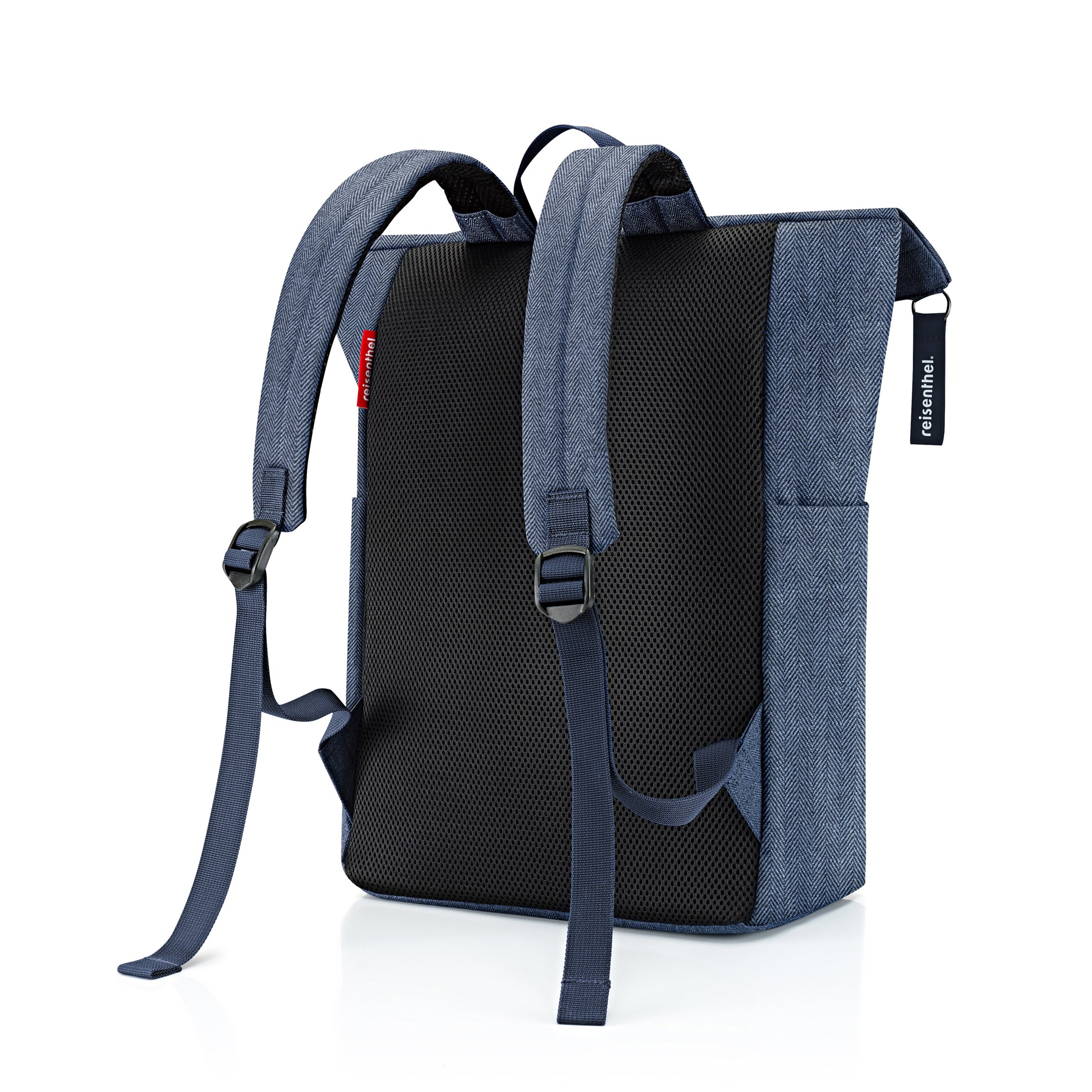 Batoh Rolltop Backpack herringbone dark blue_2