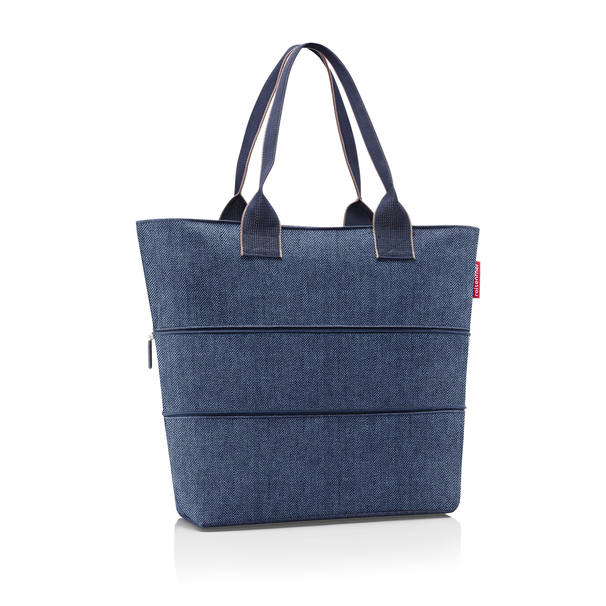 Chytrá taška přes rameno Shopper e1 herringbone dark blue_1