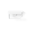 Nástěnný držák na toaletní papír s poličkou FLEX ADHESIVE bílý_3