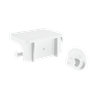 Nástěnný držák na toaletní papír s poličkou FLEX ADHESIVE bílý_6
