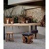 Dřevěná stolička/odkládací stolek BENJI, přírodní_2