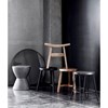 Dřevěná stolička/odkládací stolek BENJI, přírodní_3