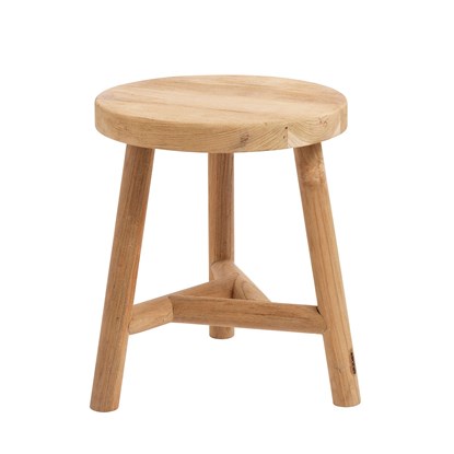 Dřevěná stolička/odkládací stolek BENJI, přírodní_4