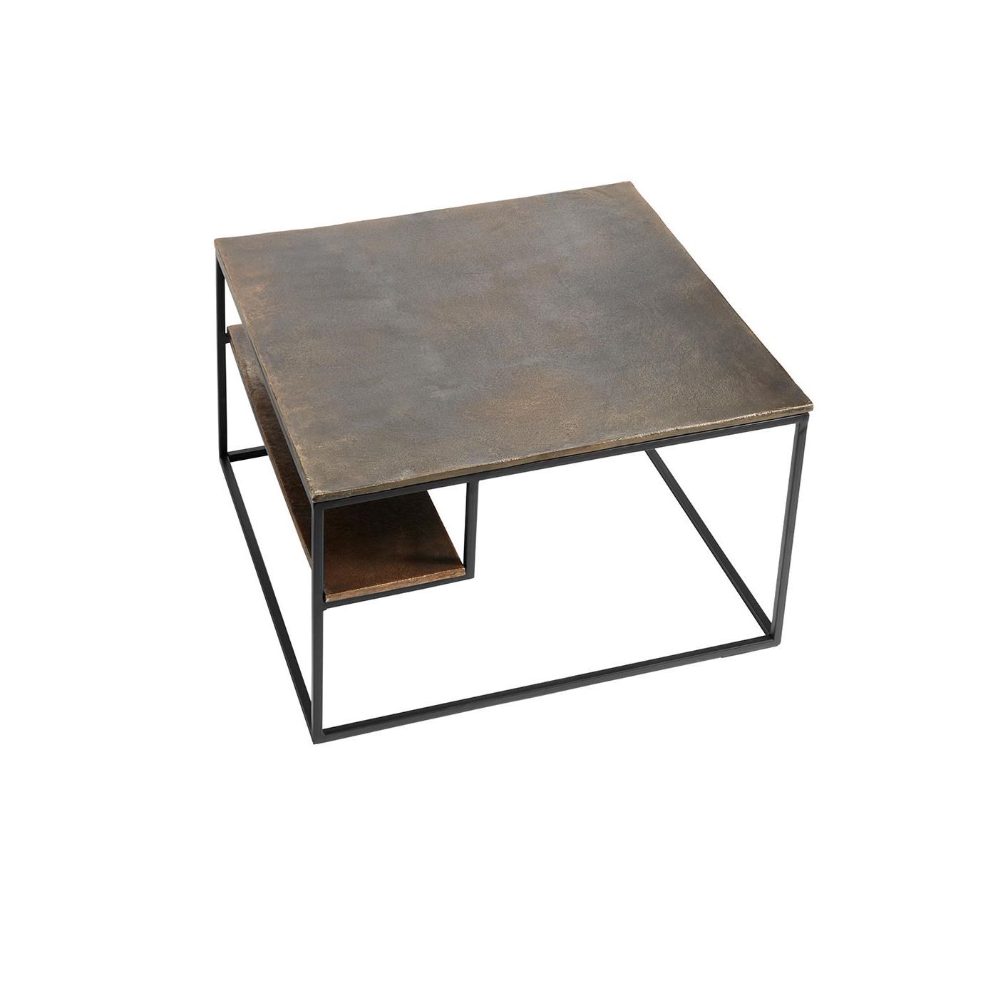 Konferenční stolek HITCH 65 x 65 cm, mosazný_0
