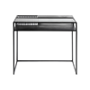 Kovový psací stůl se skleněnou deskou DENVER, černý_4