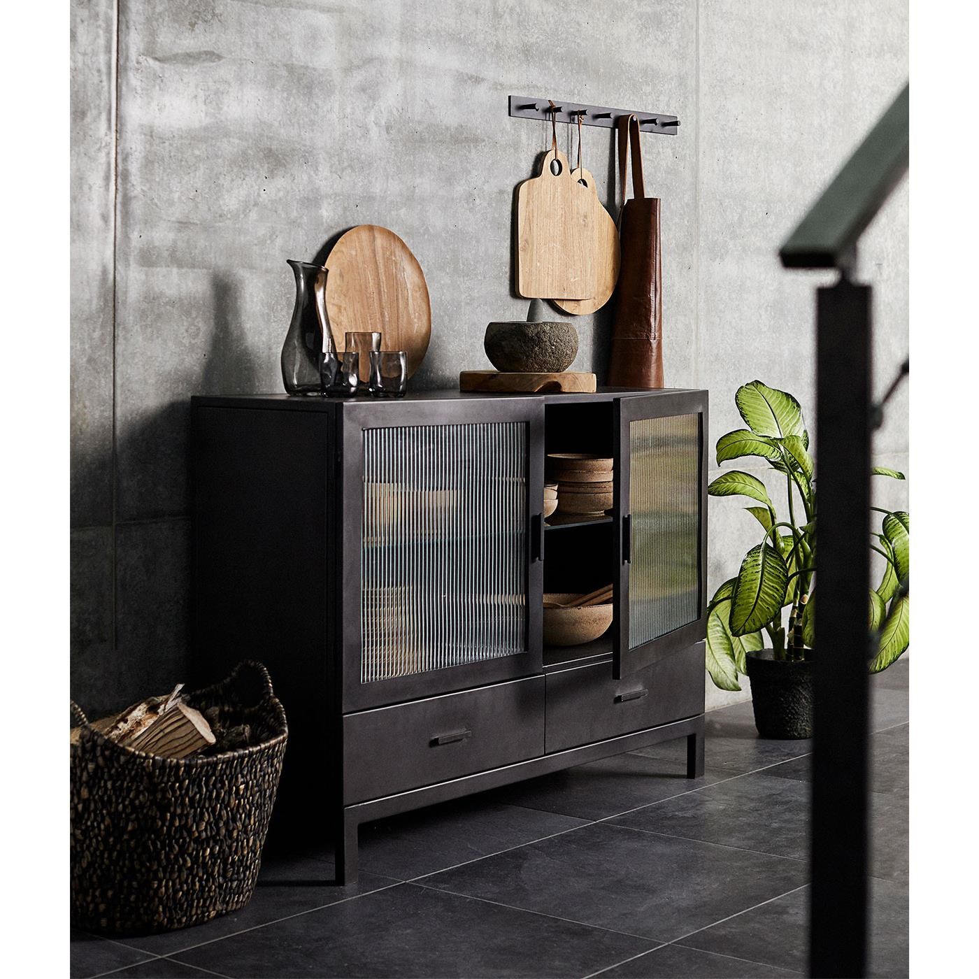 Kovová komoda Muubs DALLAS 120x42cm černá_1