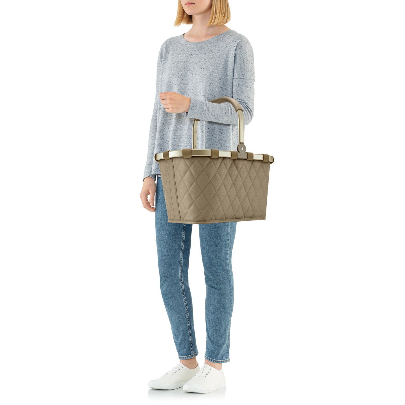 Nákupní košík Carrybag frame rhombus olive_0