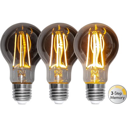 LED žárovka E27 A60 3 stupně intenzity svícení - černá_0