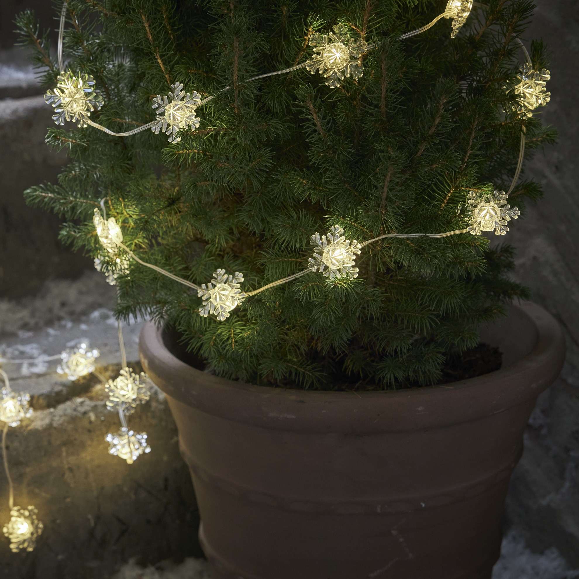 LED řetěz pro venkovní osvětlení SNOWSTAR 20xLED D. 2m, čirý_0